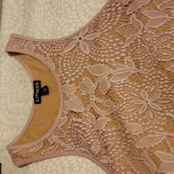 Express Pink Lace Racerback Tank Blouse Size S - Picture 3 of 14